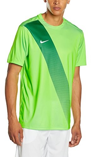 Nike Sash Jsy koszulka treningowa z krótkim rękawem, zielony, S 645497-313-S