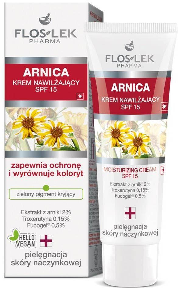 Flos-Lek Arnica krem nawilżający SPF15 do skóry naczynkowej 50ml 100093-uniw