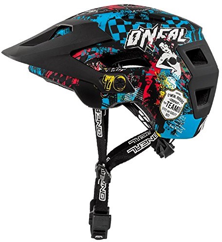 O'Neal Defender 2.0 Wild kask rowerowy All-Mountain Bike Enduro MTB zapięcie na magnes, 0502  88, czarny, S/M 0502-882