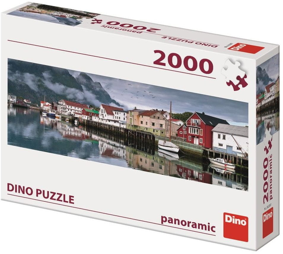 Dino puzzle panoramiczne Wioska rybacka 2000 elementów # z wartością produktów powyżej 89zł!