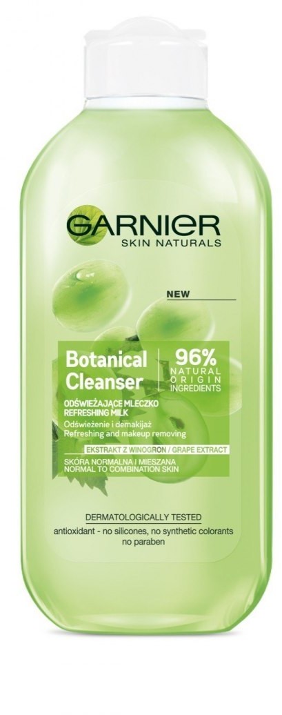 Garnier Skin Naturals Botanical Grape Extract Mleczko odświeżające do demakijażu 200ml