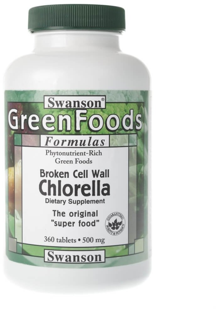 SWANSON Chlorella (Rozłupane ścianki komórek) - 360 tabletek