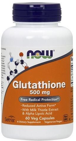 Now Glutathione 500mg - 60vcaps.