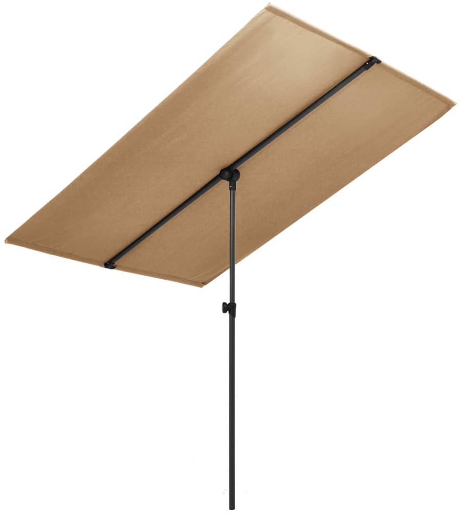 vidaXL Parasol ogrodowy na słupku aluminiowym, 180x130 cm, taupe vidaXL
