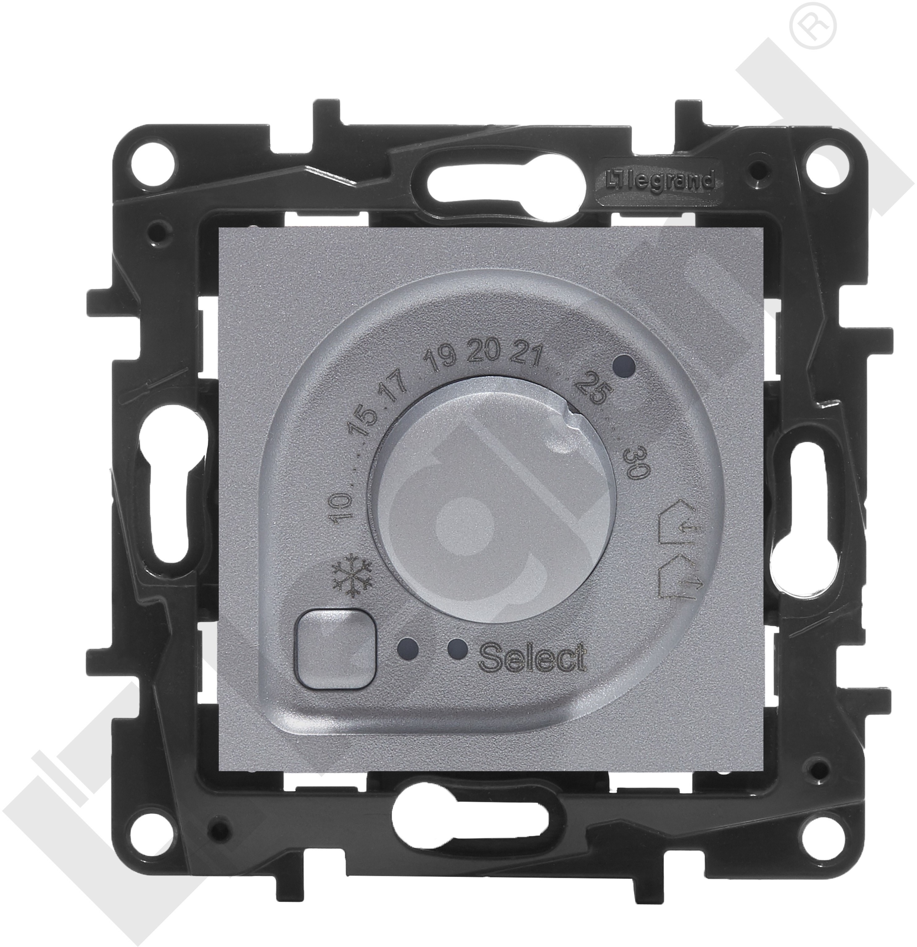 Legrand Termostat elektroniczny pokojowy Niloe Step 863341 wkręty aluminium