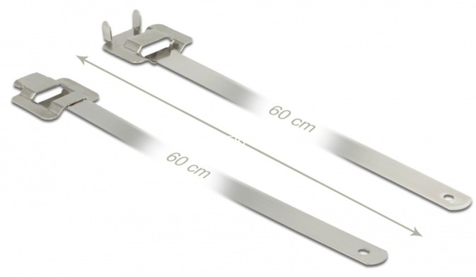 Delock 18765 opaska kablowa Releasable cable tie Stal nierdzewna 10 szt.
