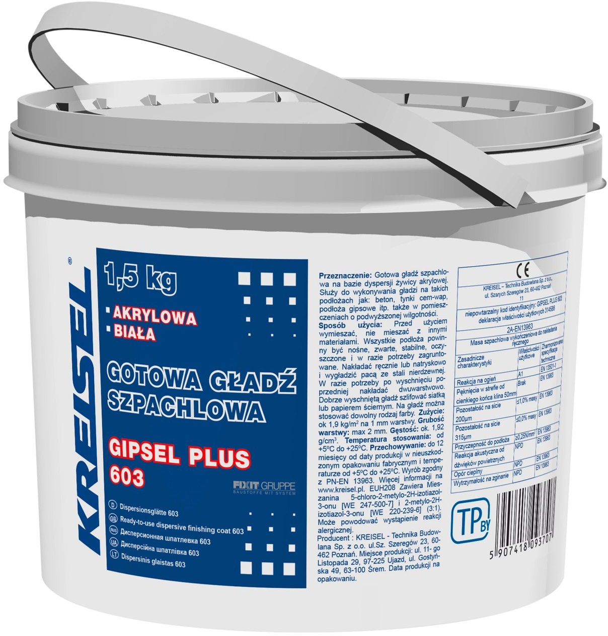 Kreisel Gładź szpachlowa Gipsel Plus 603 1,5 kg