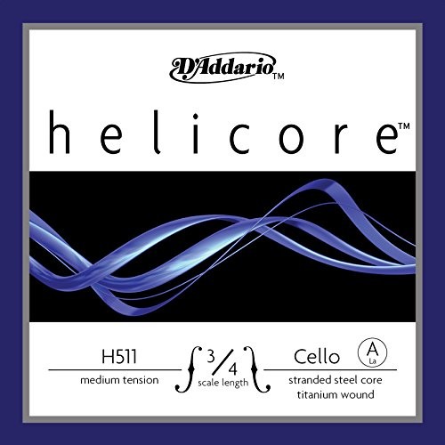 D'Addario D'Addario Helicore skala 3/4 średnie napięcie pojedynczy sznur A do wiolonczeli H511 3/4M