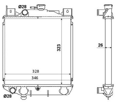 NRF Chłodnica, układ chłodzenia silnika 53881