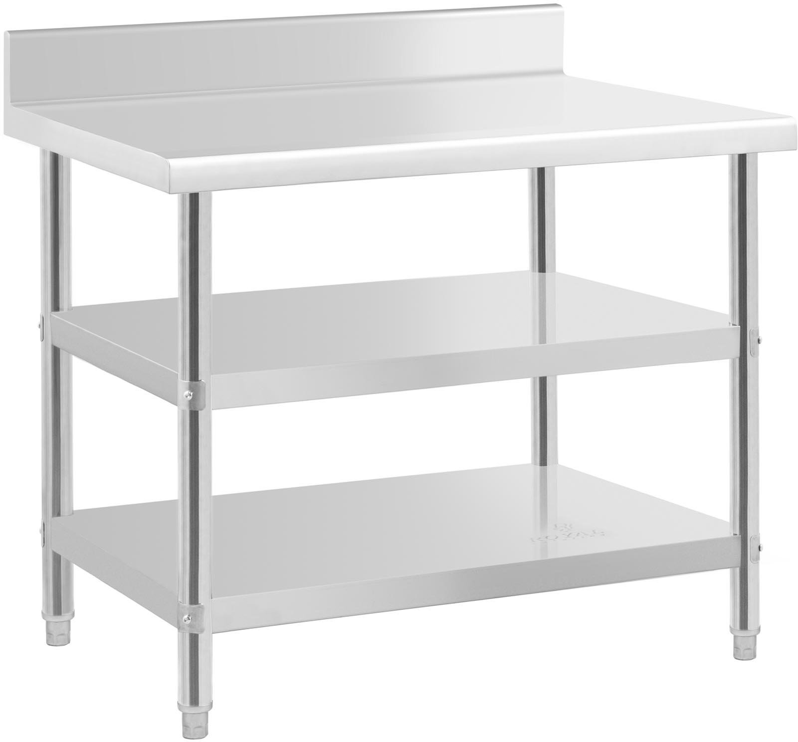 Royal Stół roboczy z półkami 100 x 70 x 16.5 cm 204 kg 2 półki Catering RCAT-100/70-SPS3SH