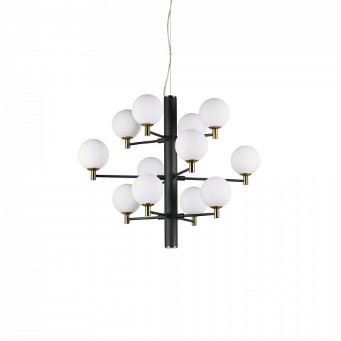 Ideal Lux Żyrandol Copernico SP12 197319 nowoczesna oprawa w kolorze czarnym 197319