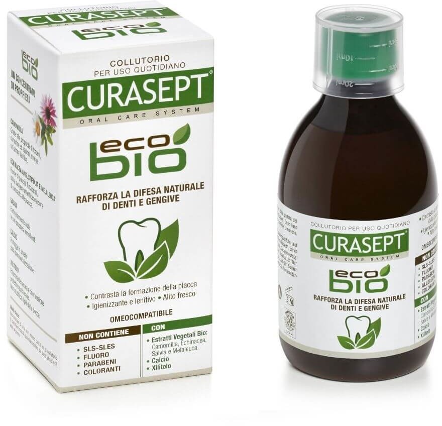 Curasept CURASEPT ECO BIO naturalny płyn do płukania jamy ustnej bez mentolu 300 ml