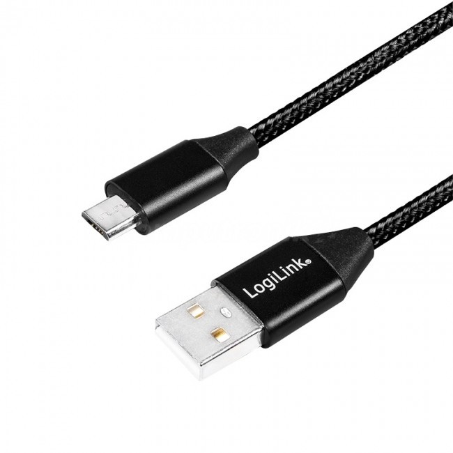 LogiLink micro USB 1.0m czarny CU0144