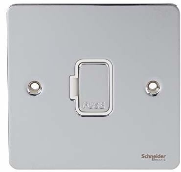Schneider Electric GU5200WPC Ultimate Płaska płyta, nieprzełączane połączenie bezpiecznika, chrom - opakowanie 1 szt. GU5200WPC