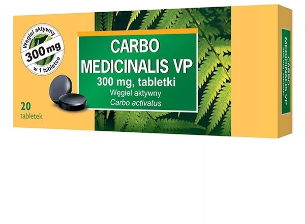Valeant Carbo medicinalis VP 300mg x20 tabletek