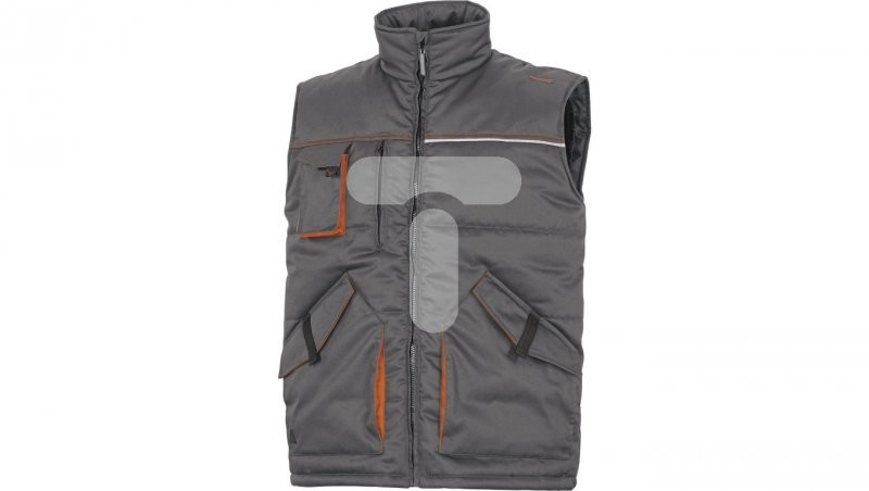 Delta Plus Kamizelka mach, z dużą ilością kieszeni, z poliestru i bawełny kolor szary rozmiar L STOC2GRGT STOC2GRGT