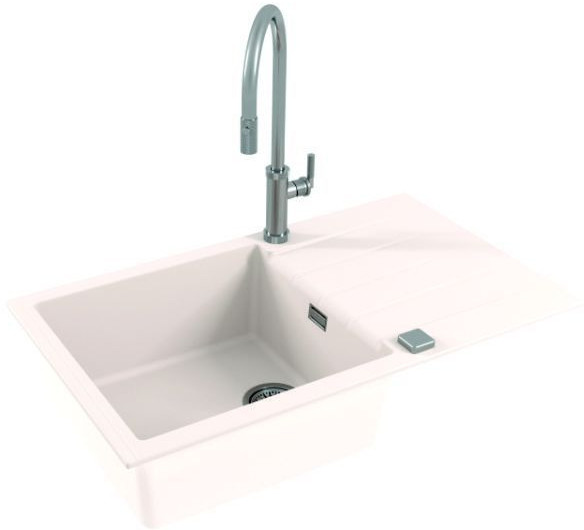 Alveus Cadit 40 Zlewozmywak granitowy jednokomorowy 86x50 cm arctic 1132027