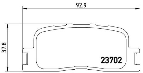 BREMBO Zestaw klocków hamulcowych, hamulce tarczowe P 83 088
