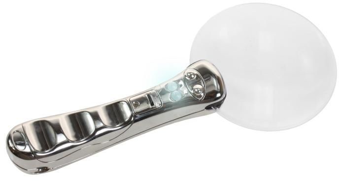 Genius ideas Ręczna lupa do czytania bez oprawy z oświetleniem LED 087618