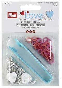 Prym Zatrzaski Love 21 sztuk mieszane Jersey 8 MM Pink PYRM_390701