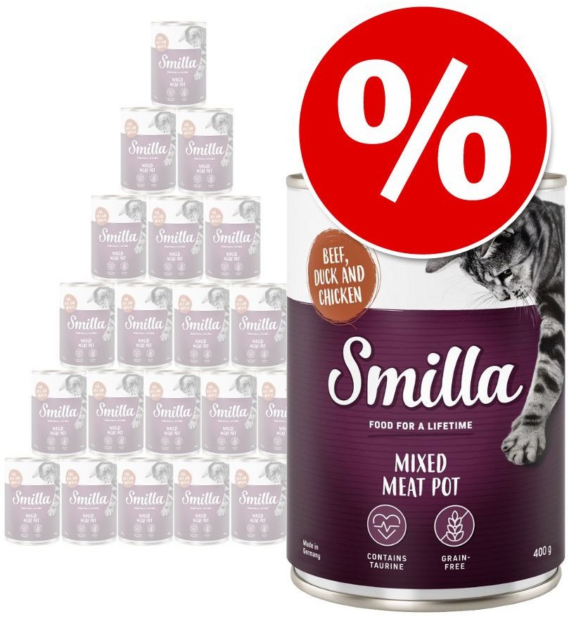 Smilla Puszki z drobiem 12 x 400 g Drób z sercami drobiowymi