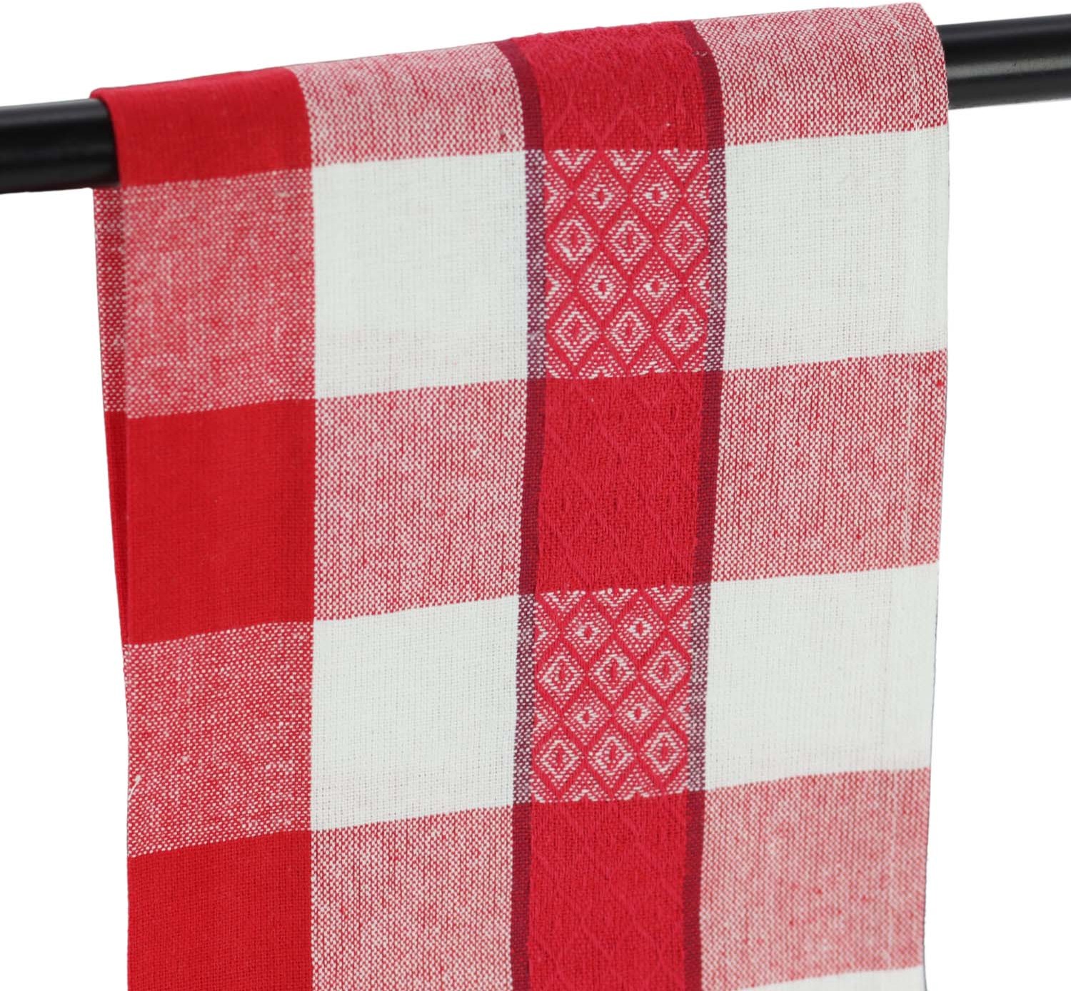 Euromat Bawełniane Ścierki Kuchenne Stella Biało-Czerwone 45x65 cm 12139@8373