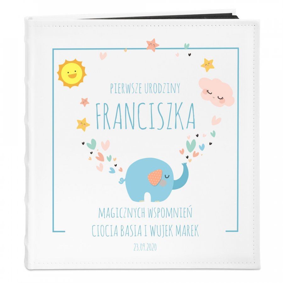 NA Murrano Album Zdjęcia Duży Dla Dziecka Urodziny Nadruk ALB-BC-BK-UV-009
