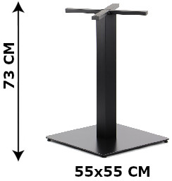 Stema SH Podstawa stolika SH-5002-7/B, 55x55 cm (stelaż stolika), kolor czarny