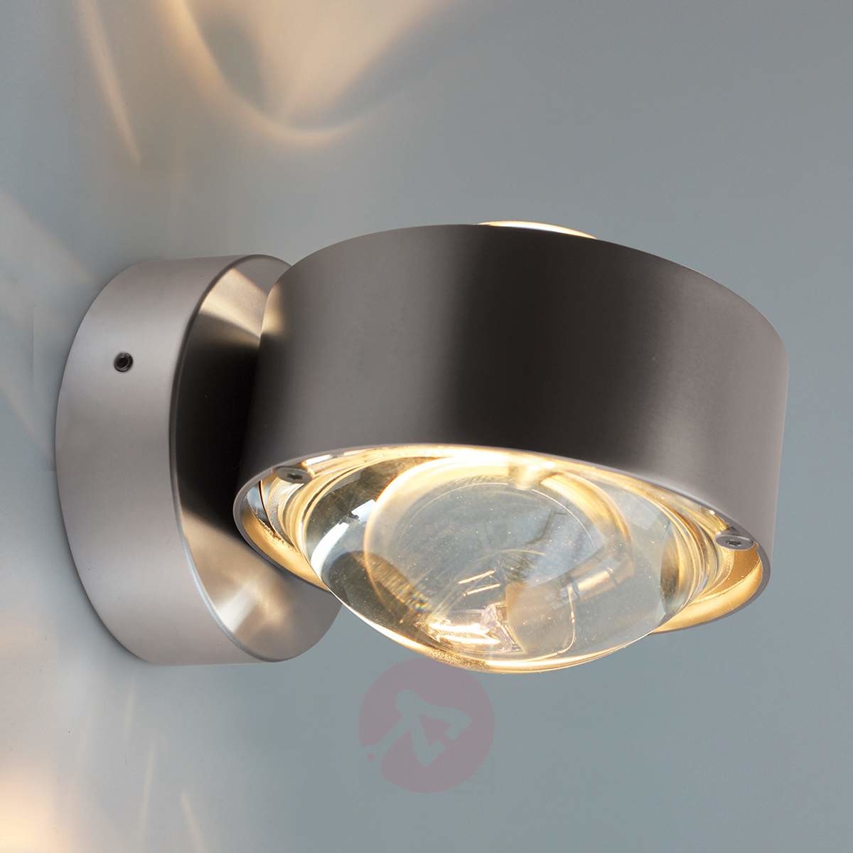 Ładna lampa ścienna PUK WALL, chrom matowy