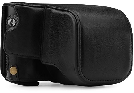 MegaGear megagear Leica Q (typ 116) EVER Ready prawdziwej skóry aparat-Case z paskiem do noszenia na ramieniu MG1402