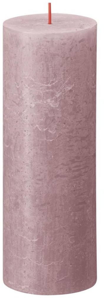 Bolsius Świeca pieńkowa Rustic Shine jasnoróżowa wys. 19 cm
