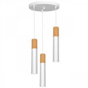 Luminex Cassa 1964 lampa wisząca zwis 3x60W GU10 biała/drewniana