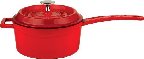 LAVA Cookware Lava Cookware LV Y SOS 16 K2 patelnia, SOS Integral metalowe uchwyty, średnica 16 cm, żeliwo, czerwony LV Y SOS 16 K2