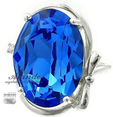 Swarovski Arande Przepiękny Pierścionek Sapphire Srebro 3016455201