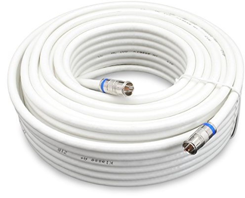 Satix kabel koncentryczny z 2 X złącze F-szybko Biały 20 M biały SKK02002