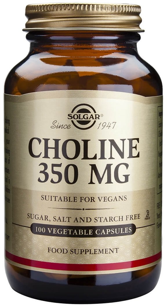 Solgar Cholina 350 mg - 100 kapsułek