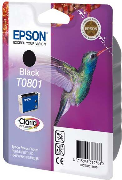 Epson oryginalny ink blistr z ochroną C13T08014021 black 7,4ml Stylus Photo PX700W 800FW R265 285 360 RX560 IEPB080140SG