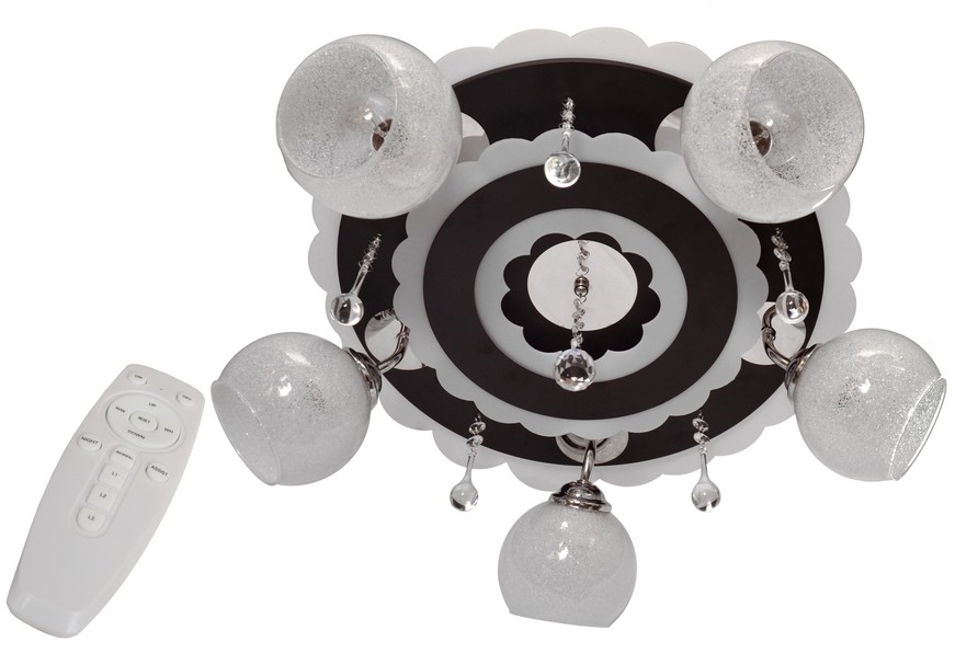 Helam Oświetlenie punktowe ARONA 5xE27/60W/230V+LED czarny