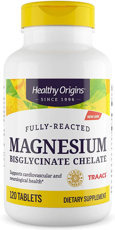 HEALTHY ORIGINS HEALTHY ORIGINS Fully-Reacted Magnesium Bisglycinate Chelate 120tabs
