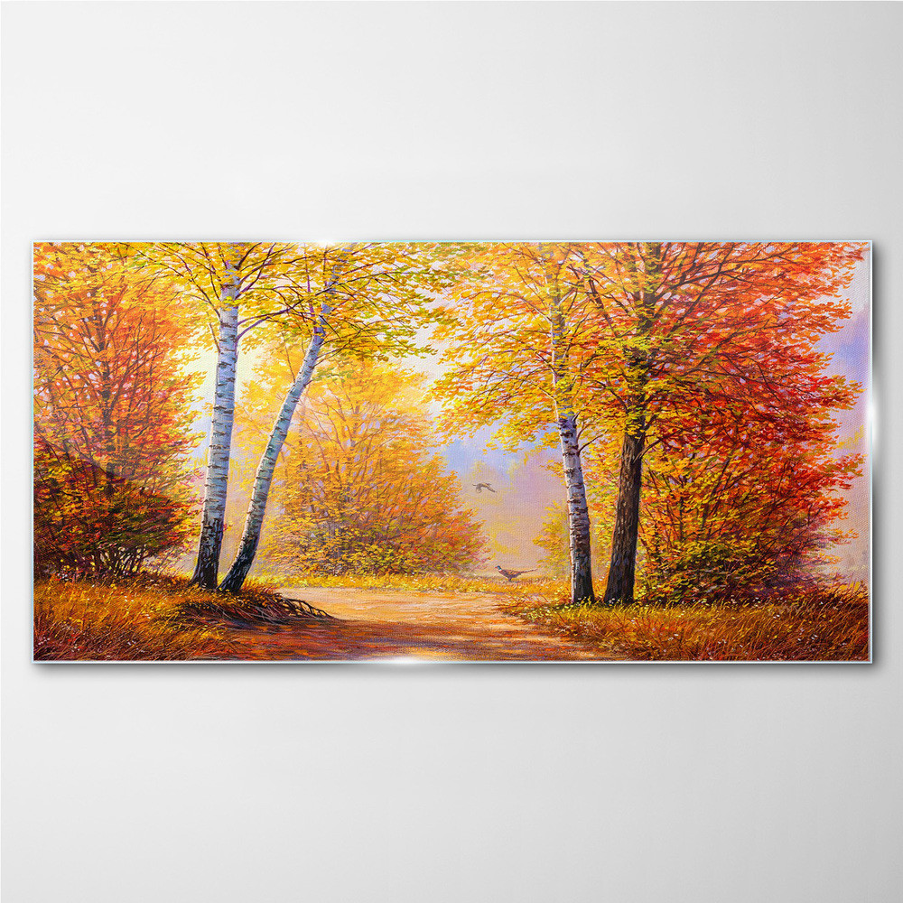 PL Coloray Obraz na Szkle las jesień przyroda 100x50cm