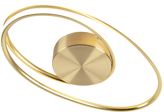 QAZQA Designerska lampa sufitowa złota z 3-stopniową regulacją ściemniania LED - Rowan