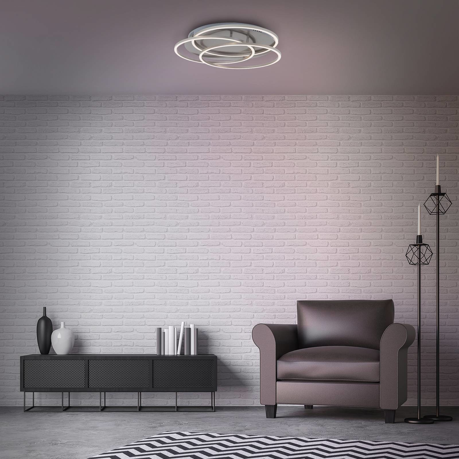 Briloner Lampa sufitowa LED Frames trzy pierścienie