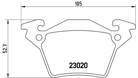 BREMBO Zestaw klocków hamulcowych, hamulce tarczowe P 50 032