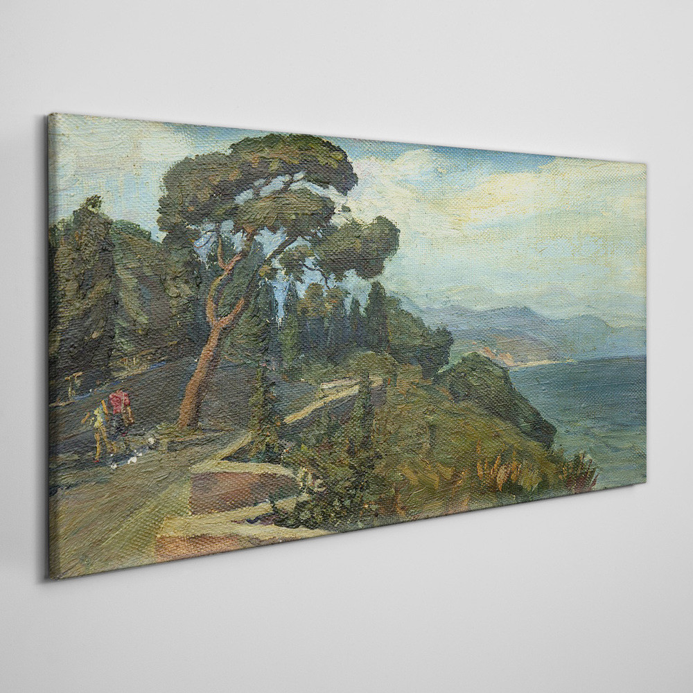 PL Coloray Obraz Canvas malarstwo drzewa przyroda 140x70cm