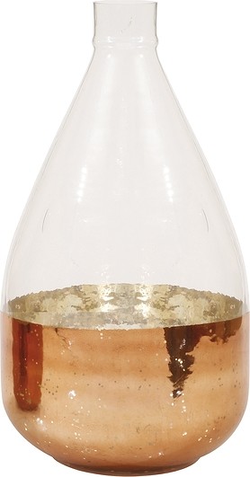 Bloomingville Wazon butelka 36 cm miedziany szklany 82041264