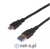 Akyga Kabel Akyga AK-USB-15 USB 3.0 M USB 3.0 Typu C M 1m kolor czarny