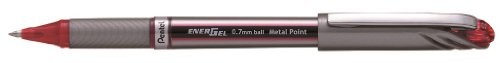 Pentel BL117 W EnerGel Tradio Liquid Gel Ink Roller, opakowanie  szt. (obudowa w kolorze białym), czerwony BL27-BX