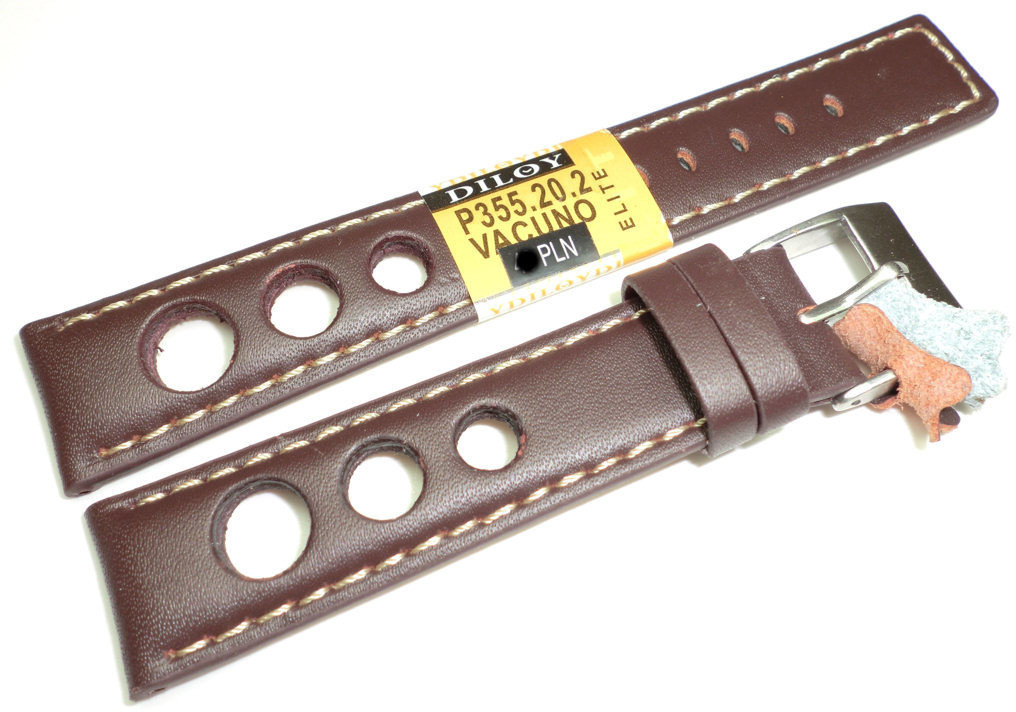 Diloy Skórzany pasek do zegarka 20 mm P355.20.2 P355.20.2