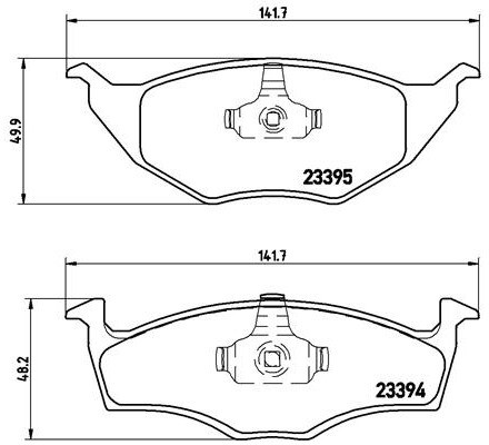 BREMBO Zestaw klocków hamulcowych, hamulce tarczowe P 85 055