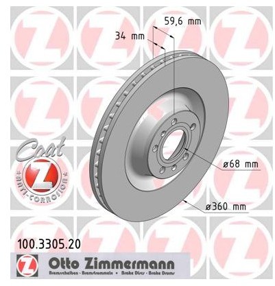 Zimmermann Tarcza hamulcowa 100.3305.20